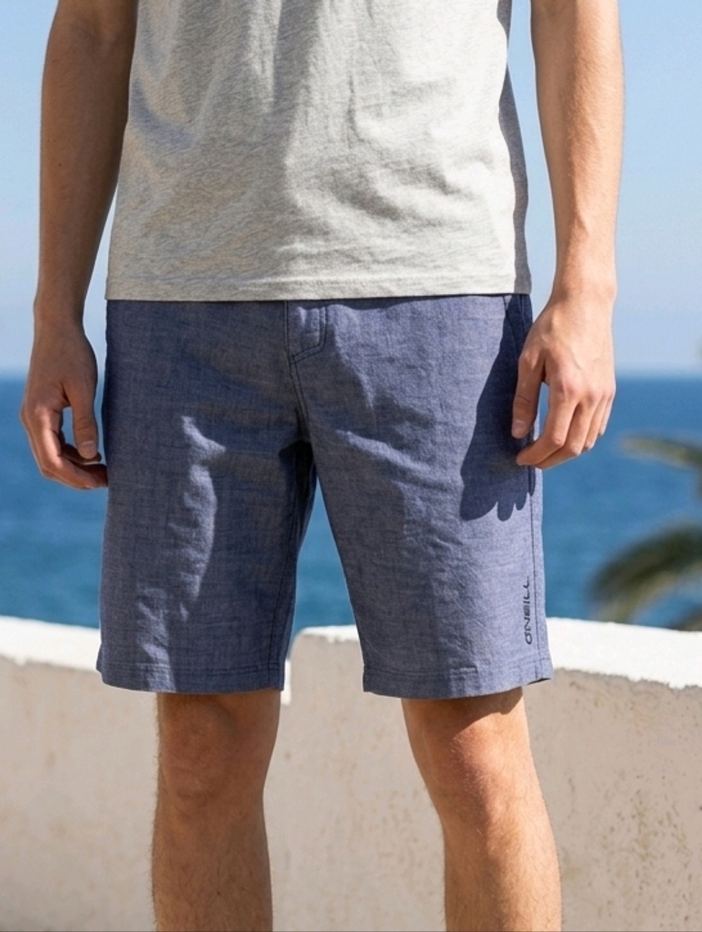 Surf Hybrid Shorts 30 Blue Chambray O’Neill Walkshort Beach Travel Hurley Style
